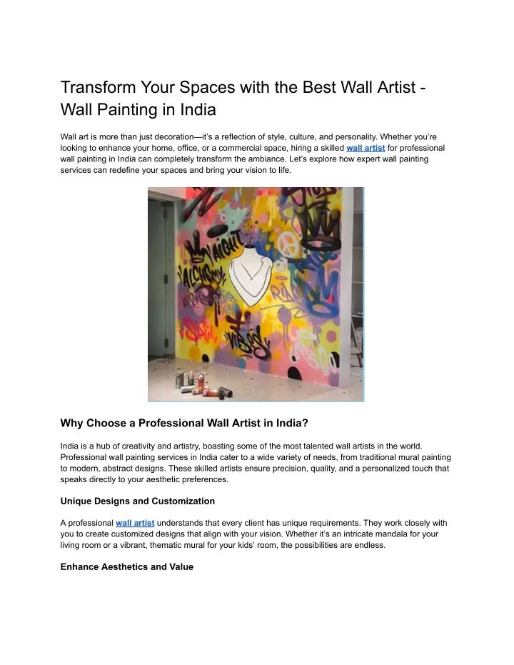 transform your spaces with the best wall artist