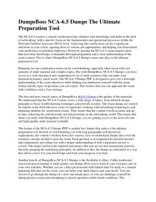 DumpsBoss NCA-6.5 Dumps Make Exam Preparation Effortless