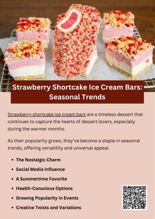 Strawberry Shortcake Ice Cream Bars: Seasonal Trends