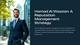 Hamad Al Wazzan A Reputation Management Strategy