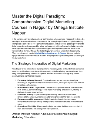 Digital Marketing Courses in Nagpur