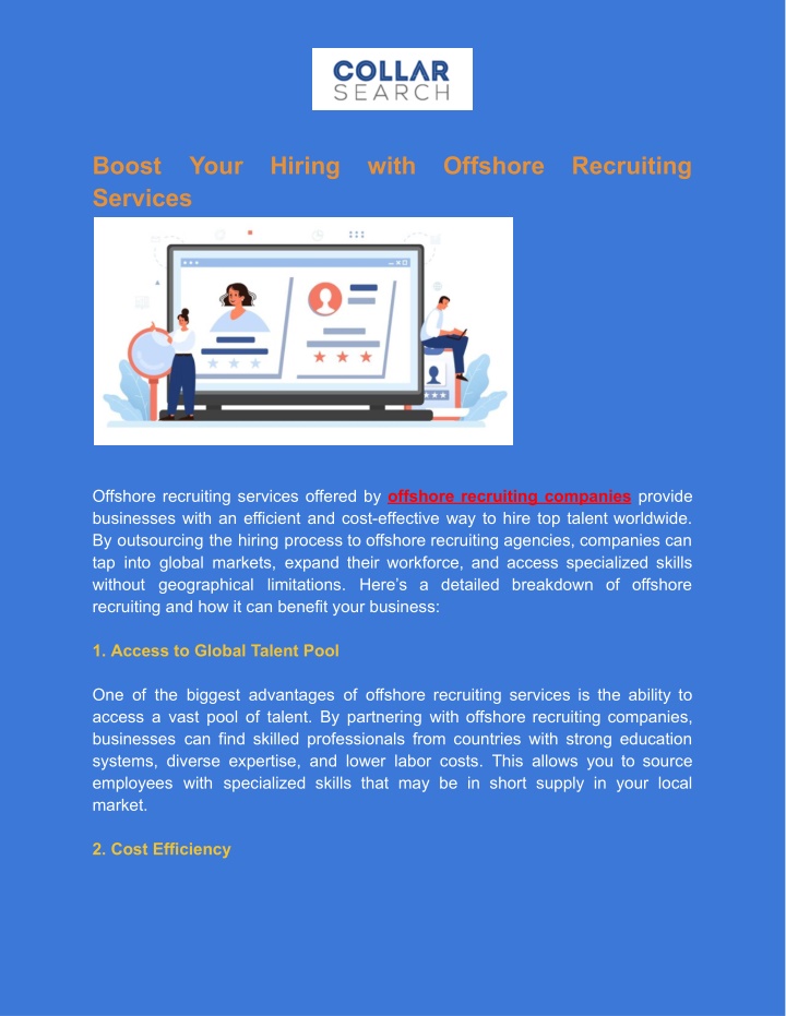 boost your hiring with offshore recruiting