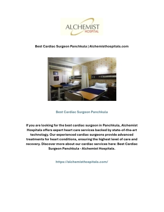 Best Cardiac Surgeon Panchkula | Alchemisthospitals.com