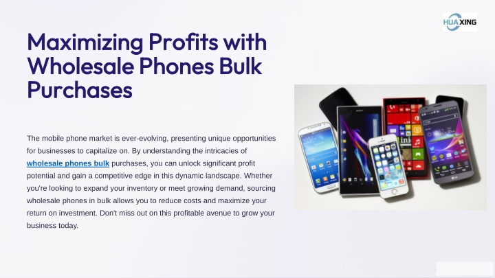 maximizing profits with wholesale phones bulk