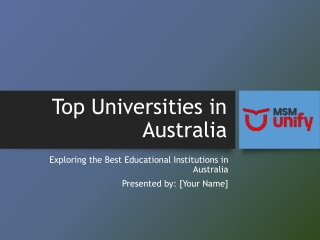 Top Universities in Australia