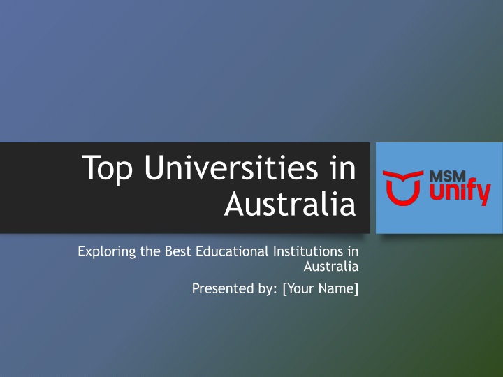 top universities in australia