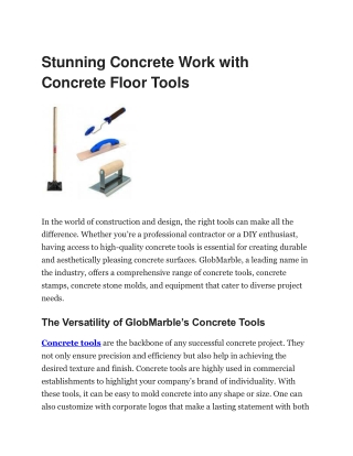 stunning concrete work with concrete floor tools