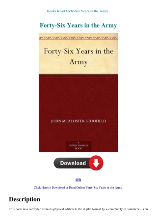 Books Read Forty-Six Years in the Army