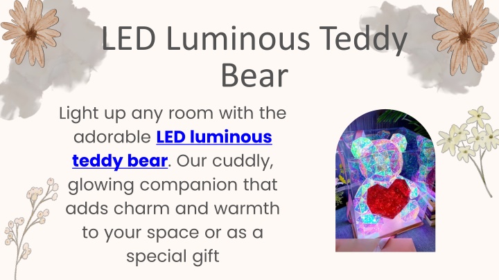 led luminous teddy bear