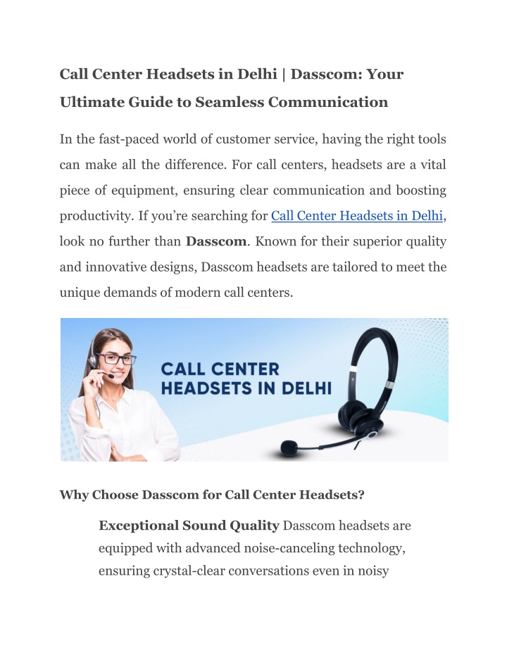 call center headsets in delhi dasscom your