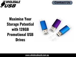 Maximise Your Storage Potential with 128GB Promotional USB Drives