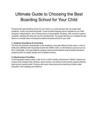 ultimate guide to choosing the best boarding