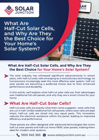 What Are HalfCut Solar Cells, and Why Are They the Best Choice for Your Home's Solar System