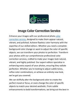 Image Color Correction Service