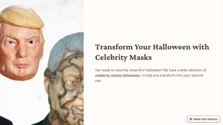 Transform You Halloween with Celebrity Masks