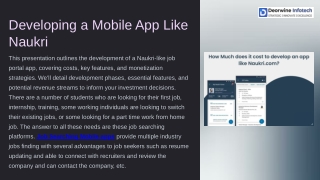 How Much Does It Cost to Develop a Mobile App Like Naukri