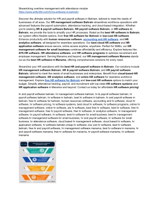 streamlining overtime management with attendance