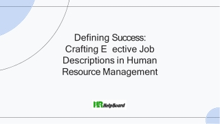 defining success crafting e ective