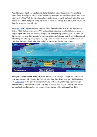 Du lich phan thiet _ Dat Tour Phan Thiet gia Tron Goi