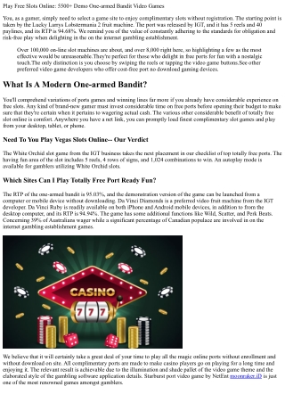 Cost-free Online Slots: Play 2400  Casino Site Slot Games Without Any Download