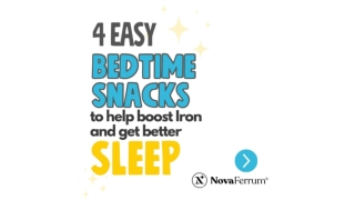 4 Bedtime Snacks to help boost iron and get better sleep