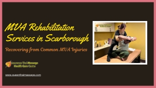 MVA rehabilitation services in Scarborough: Recovering from Common MVA Injuries