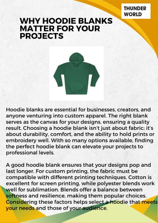Discover the Best Quality Hoodie Blanks for Comfortable and Stylish Custom Wear