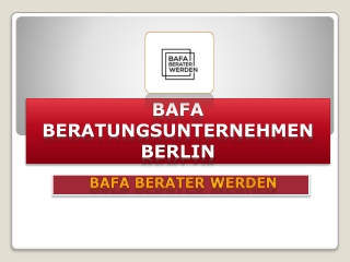 BAFA Beratungsunternehmen Berlin