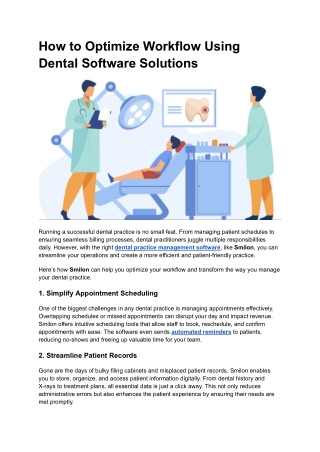 how to optimize workflow using dental software