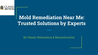 Mold Remediation Near Me