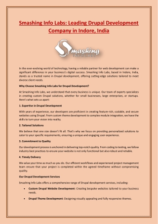 smashing info labs leading drupal development