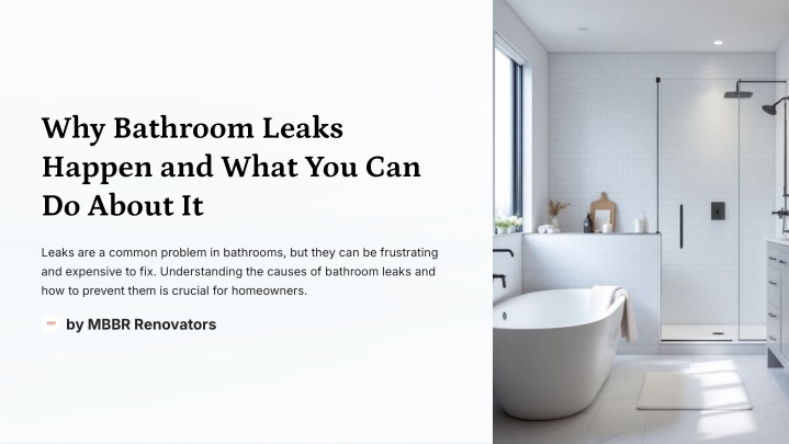 why bathroom leaks happen and what