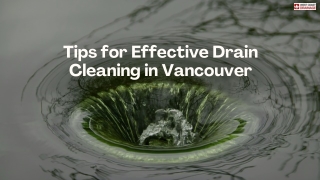 Tips for Effective Drain Cleaning in Vancouver