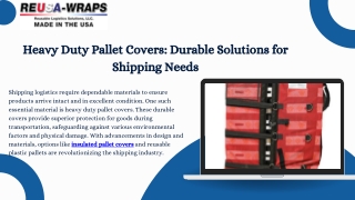 Heavy Duty Pallet Covers Reliable for Safe Product Transport