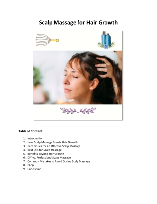 Scalp Massage for Hair Growth