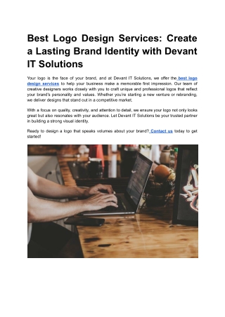 best logo design services create a lasting brand