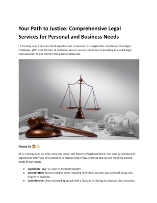 your path to justice comprehensive legal services