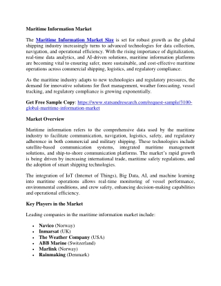 maritime information market