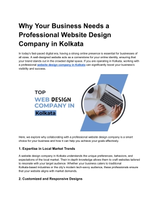 why your business needs a professional website