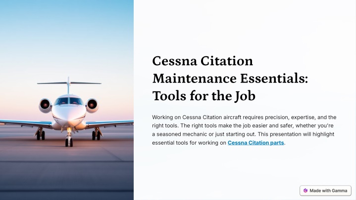 cessna citation maintenance essentials tools