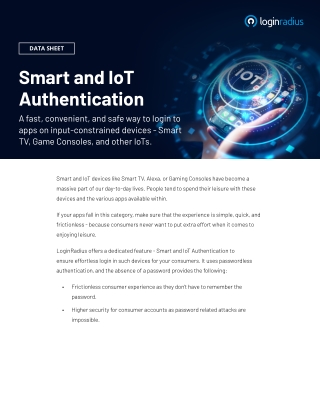 How LoginRadius Secures Smart and IoT Authentication