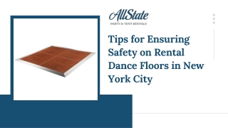 Tips for Ensuring Safety on Rental Dance Floors in New York City