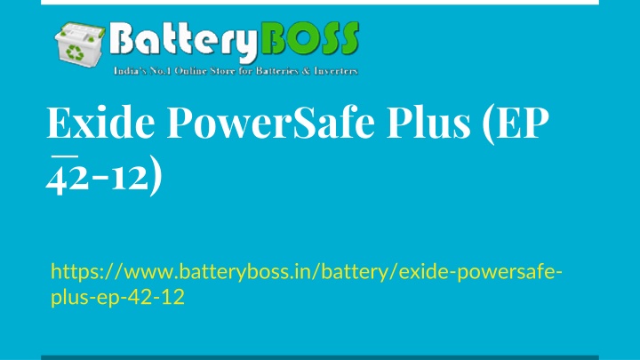 exide powersafe plus ep 42 12