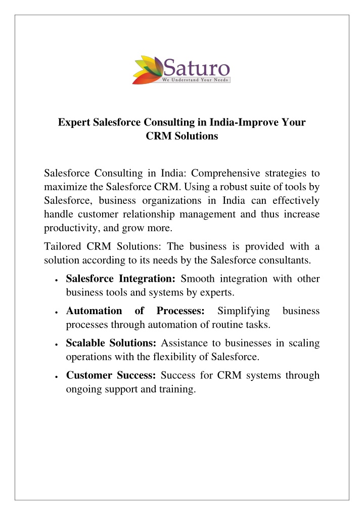 expert salesforce consulting in india improve