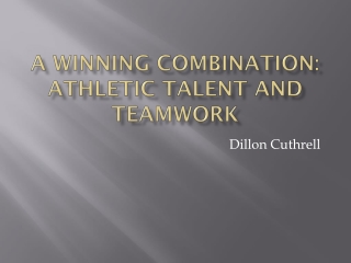 a winning combination athletic talent and teamwork