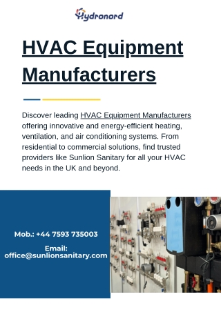 Choosing the Best HVAC Equipment Manufacturers A Complete Guide