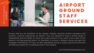 Grow Career with a 6 Month Diploma in Airport Ground Staff