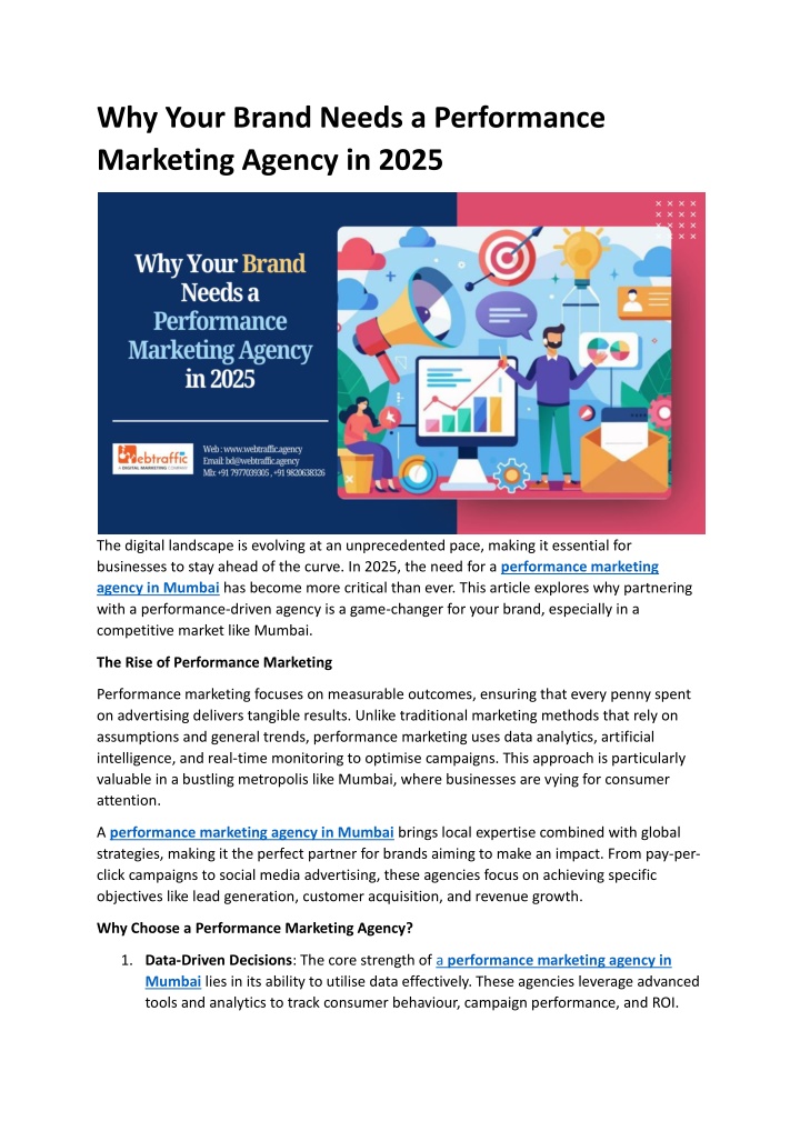 why your brand needs a performance marketing