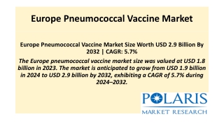 Europe Pneumococcal Vaccine Market