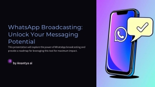 WhatsApp Broadcasting